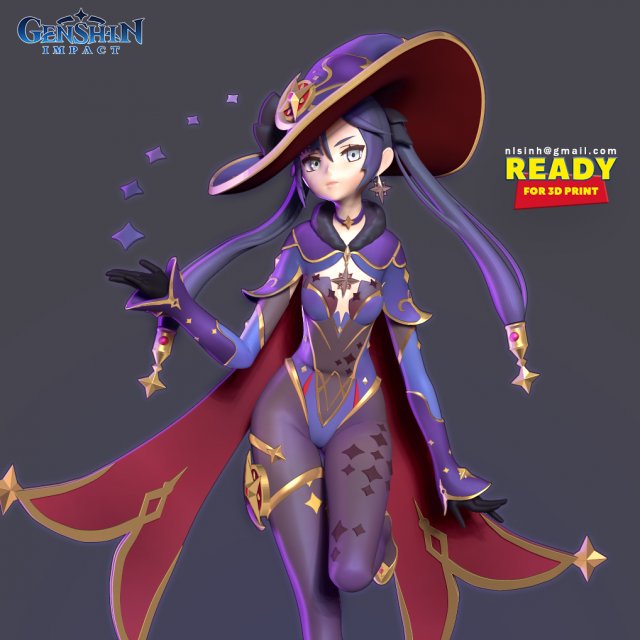 Mona megistus - genshin impact fanart Model do druku 3D .c4d .max .obj .3ds .fbx .stl .blend 