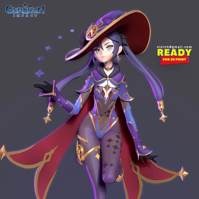Mona megistus - genshin impact fanart 3D Print Model .c4d .max .obj .3ds .fbx .stl .blend 