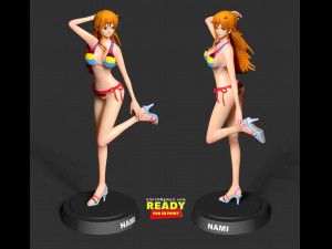 nami - one piece fan art Model do druku 3D
