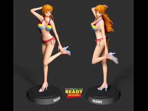 nami - one piece fan art 3D Print Model