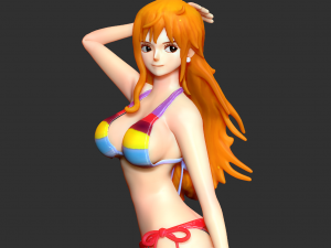 nami - one piece fan art Model do druku 3D