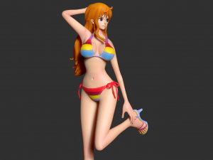nami - one piece fan art Model do druku 3D