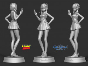 traveler - genshin impact fanart 3D-printmodel