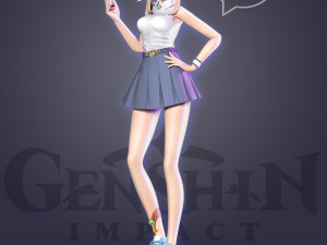 traveler - genshin impact fanart 3D-printmodel