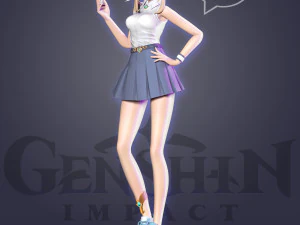traveler - genshin impact fanart 3D Print Model