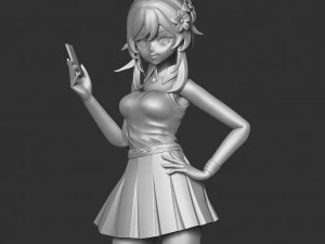 traveler - genshin impact fanart 3D Print Model