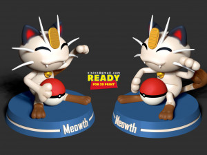lucky meowth - pokemon fanart Modelo de impresión 3D