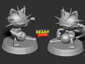 lucky meowth - pokemon fanart Modelo de impresión 3D