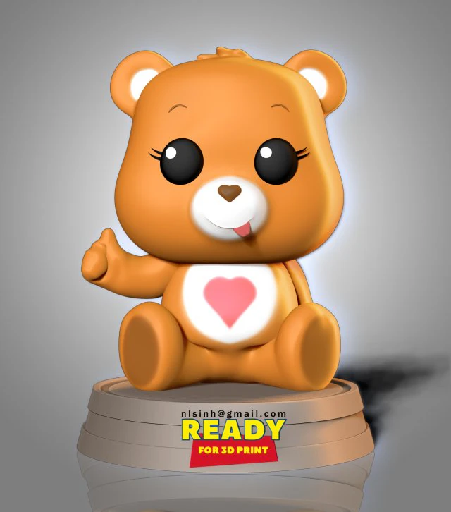 tenderheart bear 3D Print Model .c4d .max .obj .3ds .fbx .stl .blend 