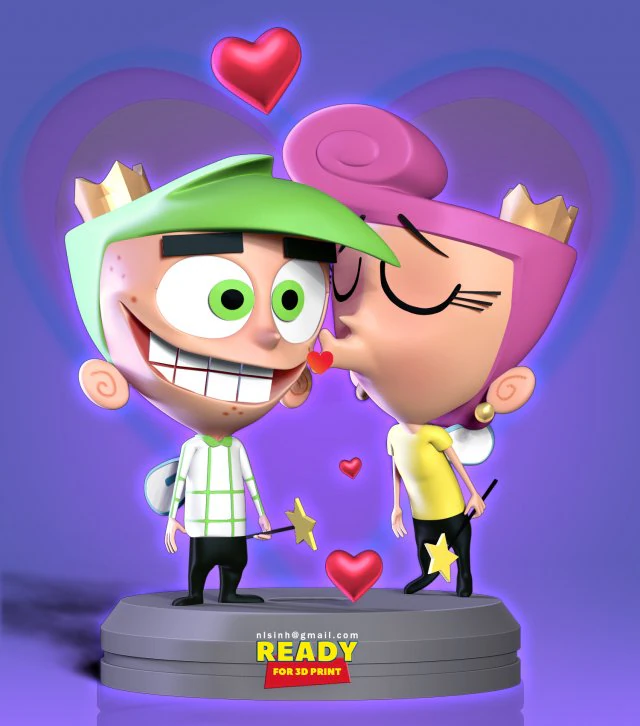 cosmo and wanda 3D Print Model .c4d .max .obj .3ds .fbx .stl .blend 