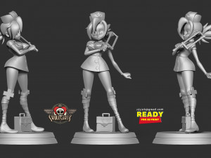 valentine - skullgirls fanart Modèles 3D en vedette