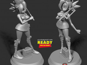 valentine - skullgirls fanart Modèles 3D en vedette