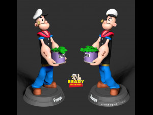 popeye the sailor 3Dプリントモデル