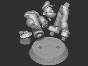 popeye the sailor 3D Print Model