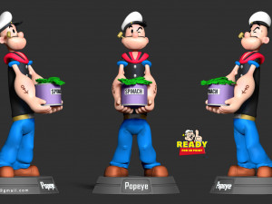popeye the sailor 3Dプリントモデル