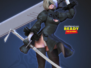 2b - nier fanart 3D Print Model