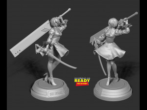 2b - nier fanart Modèles 3D en vedette