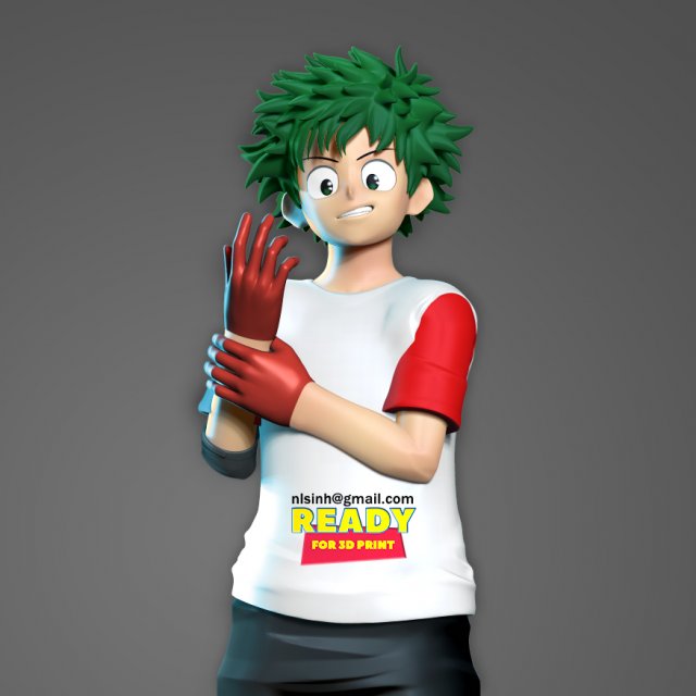 izuku midoriya 3D Print Model .c4d .max .obj .3ds .fbx .stl .blend 
