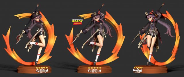 Hu Tao - Genshin Impact Fanart 3D Принт Модель In Женщина 3DExport