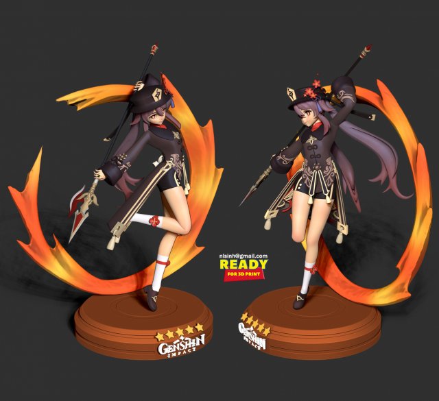 Hu Tao - Genshin Impact Fanart 3D Принт Модель In Женщина 3DExport
