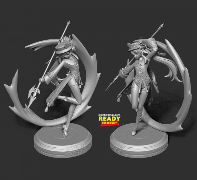 Hu Tao - Genshin Impact Fanart 3D Принт Модель In Женщина 3DExport