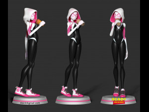 refreshment with spider-gwen Modèles 3D en vedette