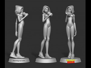 refreshment with spider-gwen Modèles 3D en vedette