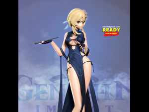 traveler in cheongsam 3D Print Model