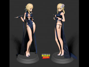 traveler in cheongsam 3D Print Model