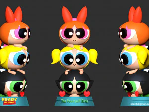 the powerpuff girls 3D Print Model