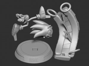 sonic the hedgehog - lightning fast 3D Print Model