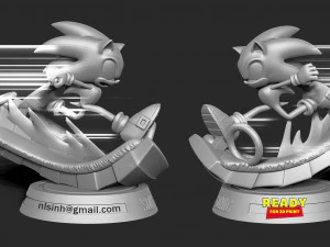 sonic the hedgehog - lightning fast 3D Print Model