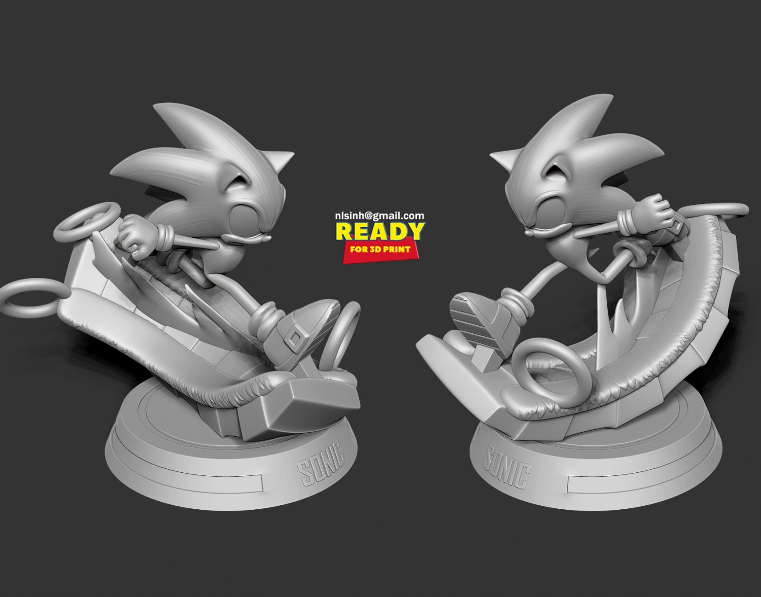 Shadow - Sonic the Hedgehog 2 Fanart 3D Print Model in Animals 3DExport