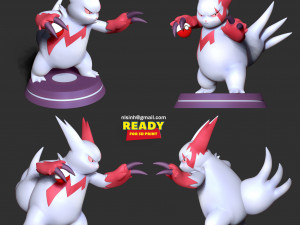 zangoose - pokemon fanart Modèles 3D en vedette