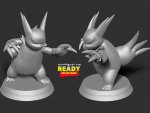 zangoose - pokemon fanart Modèles 3D en vedette