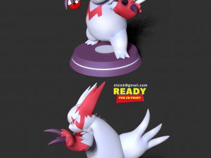 zangoose - pokemon fanart Modèles 3D en vedette