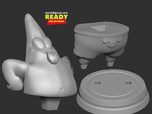 patrick star fanart Model Cetak 3D