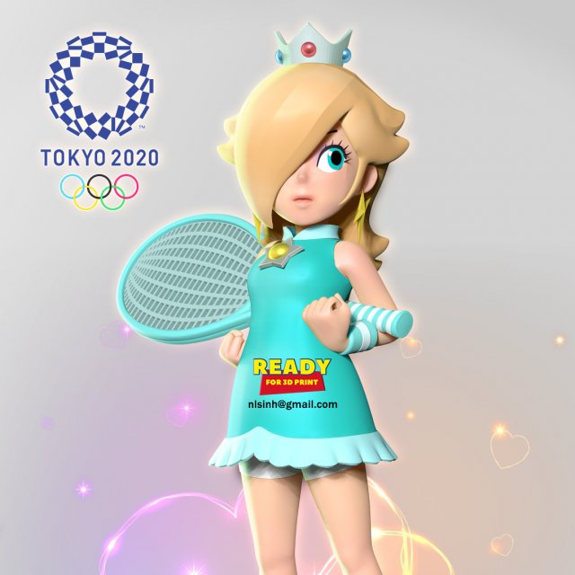 rosalina - olympic tokyo 2020 Modello di stampa 3D .c4d .max .obj .3ds .fbx .stl .blend 