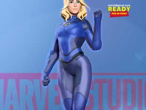 invisible woman 3D Print Model