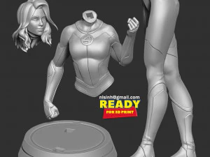 invisible woman 3D Print Model