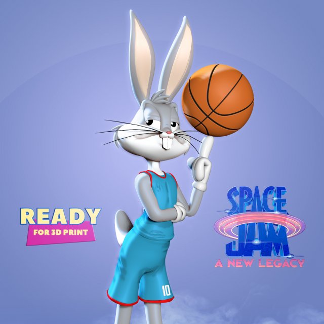 bugs bunny - space jam Modelo de impresión 3D .c4d .max .obj .3ds .fbx .stl .blend 