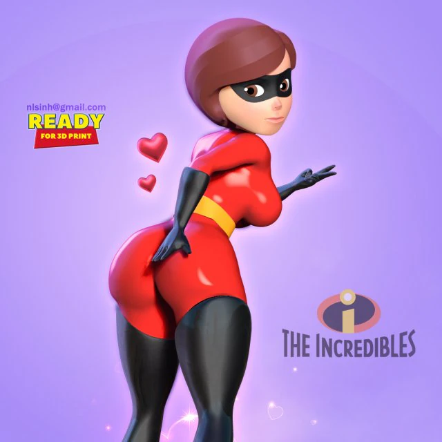 elastigirl - helen parr 3D Print Model .c4d .max .obj .3ds .fbx .stl .blend 