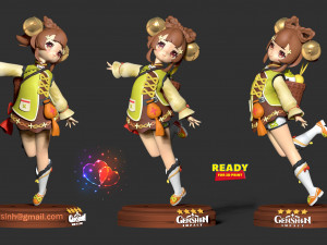 yaoyao - genshin impact fanart 3D 프린트 모델