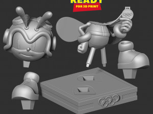 charmy bee wins gold medal at olympics Model Cetak 3D