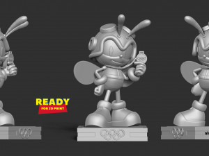 charmy bee wins gold medal at olympics Model Cetak 3D