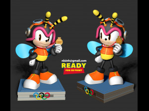 charmy bee wins gold medal at olympics Model Cetak 3D