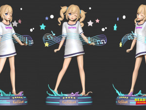 barbara pegg - genshin impact fanart Modelo de Impressão 3D