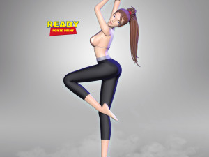 yoga girl 3D 프린트 모델