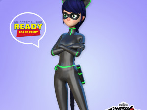 lady noir 3Dプリントモデル