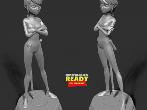 lady noir 3Dプリントモデル